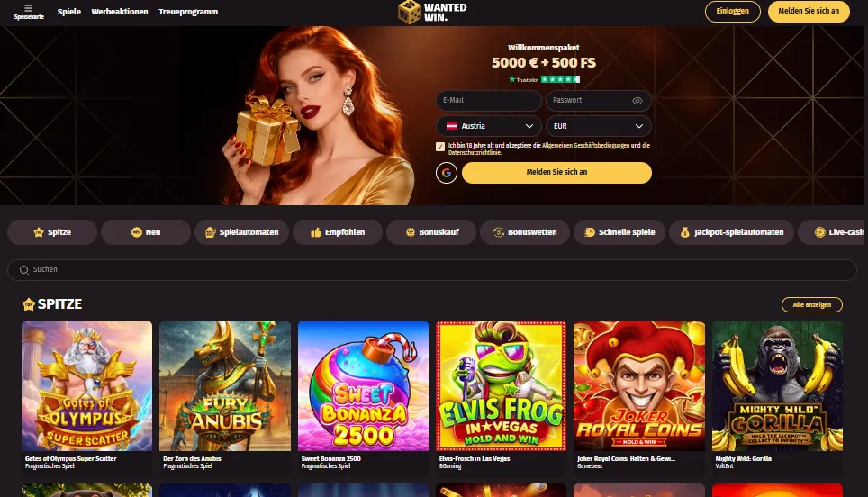 wantedwin casino